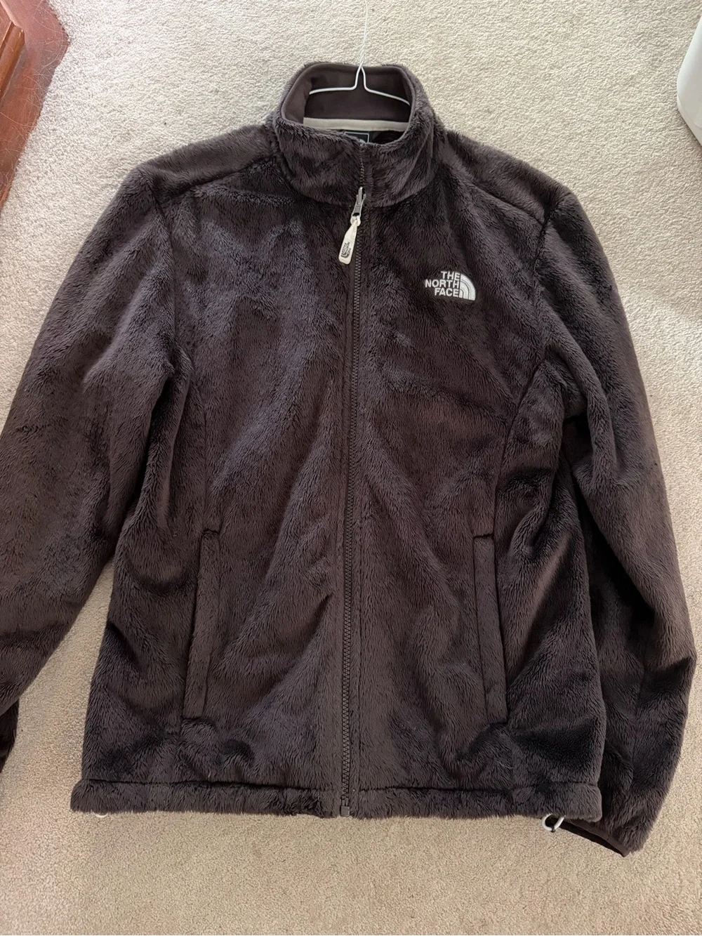 The North Face Dark Brown Plush Fleece Jacket - Picture 1 of 3